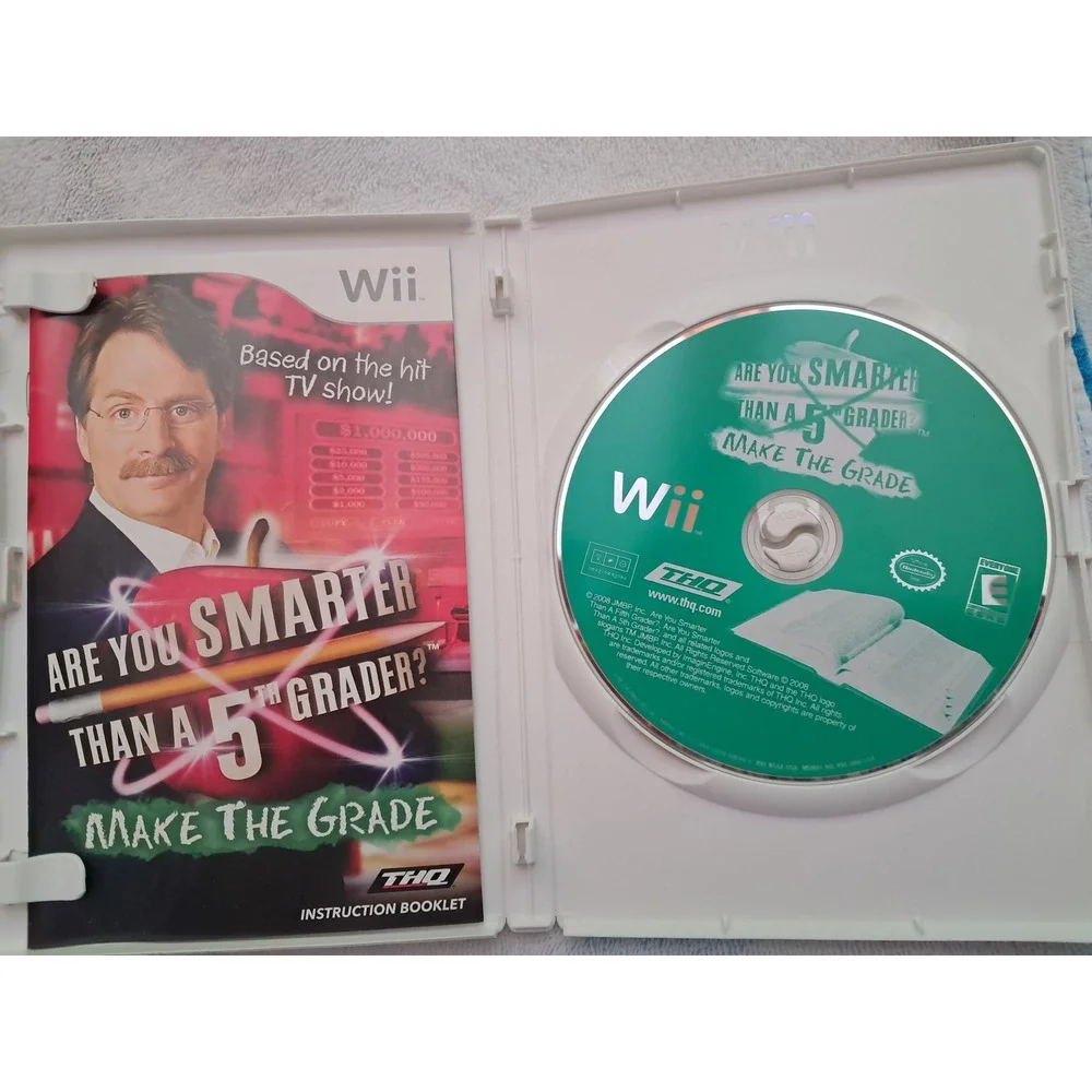 Are You‎ Smarter Than a 5th Grader Make the Grade Nintendo Wii THQ Complete CIB
